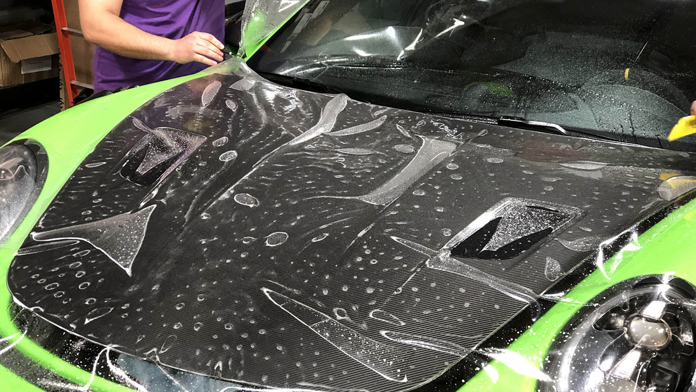 Paint Protection Film on a Car in Las Vegas Studio